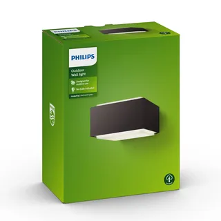 Philips Außenwandleuchte Aluminium 9,1 cm E27 42 W anthrazit
