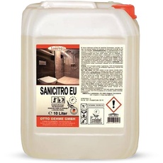 Lorito Sanicitro Sanitärreiniger, 10 Liter Konzentrat, EU-Ecolabel, Badreiniger gegen Kalk, Urinstein und Schmutz, Kalkreiniger mit Zitronensäure