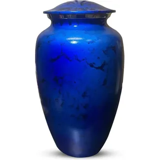 XXL Urne aus Aluminium - 3,5 Liter - Einzigartige Dekorationsurne für Menschliche und Tierasche - Missing Blue