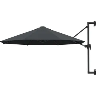 Sonnenschirm zur Wandmontage mit Metall-Mast 300 cm Anthrazit