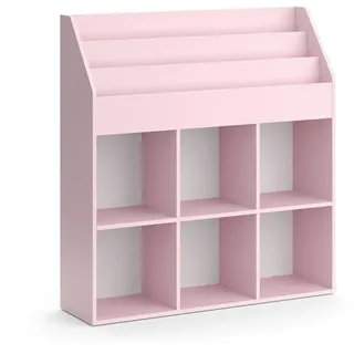 Vicco Kinderregal Luigi Rosa 107.2 x 114.2 cm ohne Faltboxen , Holzwerkstoff , 9 Fächer , Rechteckig , 107.2x114.2x31.2 cm , Babymöbel & Kindermöbel, Babyzimmer, Babyregale & Kinderregale