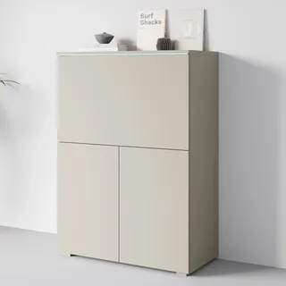 INOSIGN PC-Schrank »Vera, Sekretär, Home-Office-Schreibtisch mit LED-Beleuchtung« 1 Stk. tlg. Multifunktional mit Stauraum, klappbare Tischfläche, LED, B 90 cm