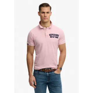 Superdry Poloshirt "VINTAGE ATHLETIC POLO" mit Polokragen und Knopfleiste, aus Baumwolle, Relaxed Fit, montauk pink