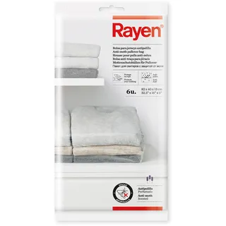 Rayen 6 Beutel, Polyäthylen, transparent, 82 x 40 x 13 cm 6 x Motten-Pullover, Polyethylen, 82x40x13 cm