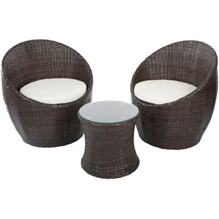 my Flair Gartenlounge-Set, (3 tlg.), 2 Stühle, 1 Tisch, braun