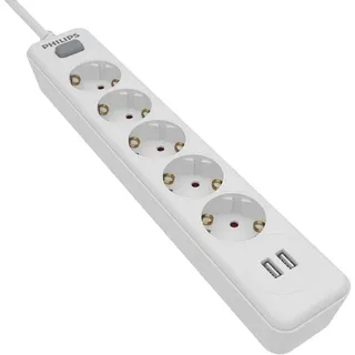 Philips Steckdosenleiste 1,5 m Weiß 5 St.