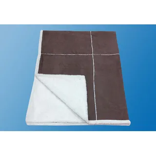Dreams Patchwork Kuscheldecke 150 x 200 cm Braun