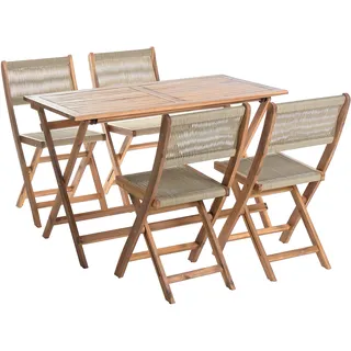Beliani Gartenmöbel-Set, Beige