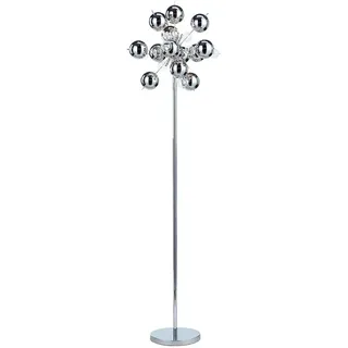 Näve Stehleuchte , Chromfarben , Glas , 167 cm , Lampen & Leuchten, Leuchtenserien