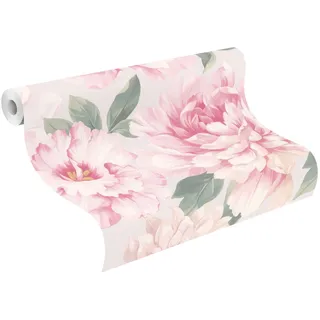 Rasch Textil Rasch "Tapete 201345 mit Blumen", geblümt glatt Blumentapete,