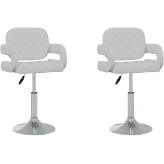 VidaXL 335557, Kunstleder, Stahl, 580 mm, 500 mm, 73 cm, 88 cm, 2 Stück(e) - Weiß