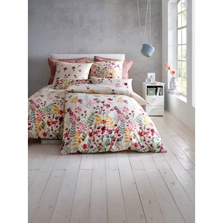 Bettwäsche HEINE HOME Gr. 1, bunt, B/L: 135cm x 200cm, Renforcé, B/L: 40cm x 80cm, 2, Renforcé, 100% Baumwolle, Bettwäsche, Bettwäsche