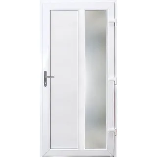 Nebeneingangstür K511 Kunststoff Weiß 98 cm x 198 cm Anschlag Rechts