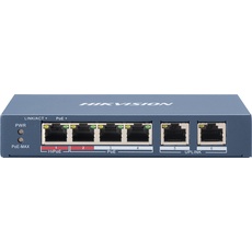 Bild DS-3E0106HP-E (6 Ports), Netzwerk Switch, Blau