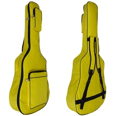 MINGZE 41 Zoll Gitarrentasche,Gitarren Gig Taschen,Plus Baumwolle Dicke wasserdichte verstellbare Schultergurt Gitarre Rucksack, eine Vielzahl von Farben (Gelb)