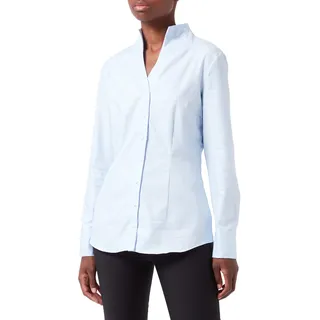 Seidensticker Damen Bluse - Hemdbluse - Kelchkragenbluse - Klassisch - Elegant - Bügelleicht - Slim Fit - Kurzarm - Uni - 100% Baumwolle