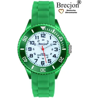 brecjon Lernuhr 2302 Silikonuhr grün