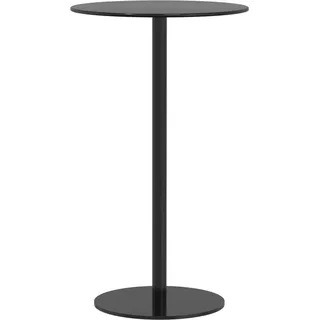 Gartentisch Rund Schwarz Ø60x105 cm Stahl - Schwarz