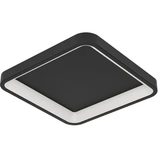 EGLO connect.z Smart-Home LED Deckenleuchte Loretello-Z, Deckenlampe dimmbar, ZigBee, Matter, App und Sprachsteuerung Alexa, warmweiß-kaltweiß, RGB, schwarz, 35x35 cm
