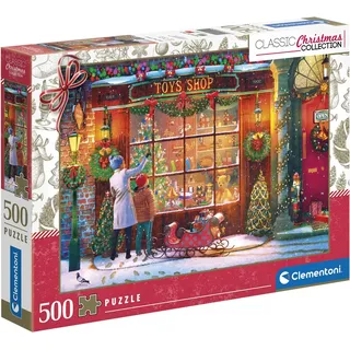 Clementoni Old Toy Shop Puzzle 500 Teile - Puzzle 500 Teile Kinder & Erwachsene in 49 x 36 cm - Puzzle Weihnachten von Clementoni 81496