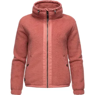 Ragwear Sweatjacke »Sweatjacke Nordicka«, Sportliche Kapuzenjacke mit Kunstleder-Elementen, pink