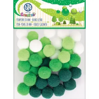 CREATIVO Plüsch POMPOM Bälle FOREST GROWTH, 20mm, 335121019