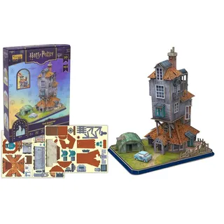 EXPLORA - Der BAU - Das Haus der Weasleys - Offizielle Harry Potter Lizenz - 3D Puzzles - 540309-103 Teile - Kein Kleber oder Schere - Baukasten - Geschenk - Modell - Ab 8 Jahren