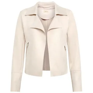 Cartoon Blazer-Jacke mit offenem Saum beige | Gr.: 42