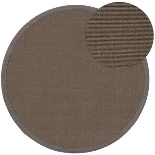 Kunstloft Sisalteppich Sana Grau ø 250 cm rund , Naturmaterialen , Beton Optik , Rund , 250x1 cm , Gots , für Fußbodenheizung geeignet , Teppiche und Böden, Teppiche