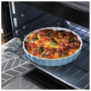 XineYuor Quicheform Keramik,Quiche-Form Porzellan,Ø 20 cm,Tarteform Rund Mit Antihaftbeschichtung,Obstkuchenform,Obstbodenform,Kratzfest,Leichte Reinigung