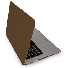 MyGadget Hülle Hard Case [Gummiert] - für Apple MacBook Air 13" (ab Mitte 2011) A1466 | A1369 - Schutzhülle Hartschalen Tasche Plastik Cover in Braun