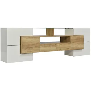 Urban Meuble Sideboard Weiß 200/30/60.7 cm , Holzwerkstoff , Rechteckig , 30x60.7x200 cm , Kleinmöbel, Kommoden, Sideboards