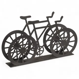 MIJOMA Serviettenhalter Fahrrad aus Metall, stilvoller Napkin Holder in Schwarz, 19 x 3 x 9,5 cm – Vintage-Dekoration für Küche & Tisch