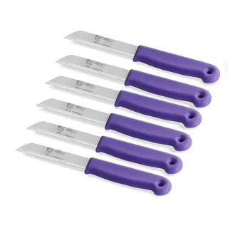 Küchenmesser Messer Set aus Solingen Gemüsemesser Kleines Obstmesser Made in Germany Schälmesser Allzweckmesser mit Scharfer und Präziser Klinge aus rostfreiem Edelstahl (6er Set, Lang)
