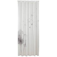 Bild Flow Textil-Duschvorhang 180x200 cm, 100% Polyester, wasserabweisend, Farbe: Schwarz / Weiß