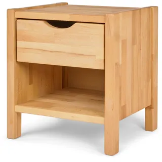 Bubema Commodino Solo – Nachttisch mit einer Schublade, Kernbuche massiv, natur geölt