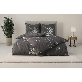 Home Affaire Bettwäsche HOME AFFAIRE "Soucy", grau (anthrazit), B/L: 135cm x 200cm, 1 Stk., 1 Stk., Renforcé, B/L: 80cm x 80cm, 2, Renforcé, Obermaterial: 100% Baumwolle, Bettwäsche, Bettwäsche, ab Gr. 135x200, 100% Baumwolle, Renforcé & PREMIUM Satin (TC300)