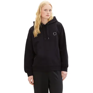 Tom Tailor Denim Damen Basic Hoodie, 14482 - Deep Black, L