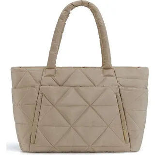 Bagsmart Tragetasche Damen bauschig Reißverschluss gesteppte Schultertasche