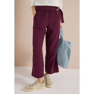 Culotte CECIL "Neele", Damen, Gr. XL (44), Länge 26, sweet grape rot (länge 26), Web, Obermaterial: 76% Viskose, 24% Polyamid, loose fit knöchelfrei, Hosen Culotte, Wide Leg, Loose Fit - lässig und bequem