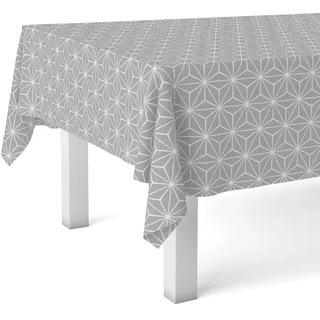 Martina Home Wachstuchtischdecke Polygon, 180 x 140 cm, Grau