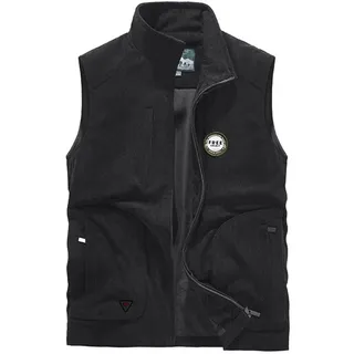 HACKETT SUNGLASSES CNVSplYX Mantel, ohne Ärmel, Weste, ohne Kapuze, Stehkragen, Winter, einfarbig, Schwarz, M, Blouson