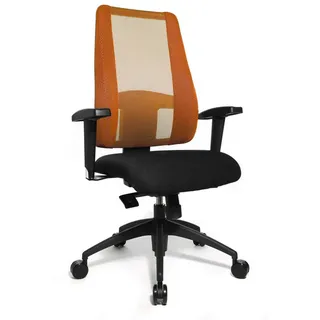 Topstar Drehstuhl , Orange, Schwarz , Kunststoff, Textil , Drehkreuz , 48x103-118x42 cm , Lga, Textiles Vertrauen - Oeko-Tex® , Büromöbel, Bürostühle, Drehstühle