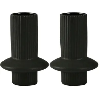 AM Design Tischvase »Blumenvase mit kunstvoller Ausbuchtung« Dekovase aus Keramik, Höhe ca. 14 cm, schwarz