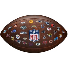 Bild NFL 32 Team Logo, braun,
