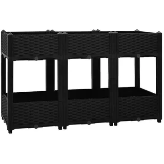 vidaXL Hochbeet 120 x 40 x 71 cm Schwarz