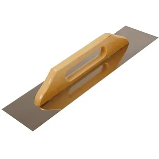 TOPEX Reibebrett 130 x 480 mm aus Edelstahl m. Holzgriff Glattkelle Glätter