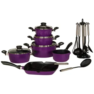 Krüger Karl Krüger Topf-Set 6-tlg. Fleischtopf + Grillpfanne + Stieltopf