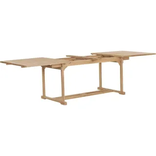 vidaXL Garten-Ausziehtisch 180-280x100x75 cm Massivholz Teak - Braun