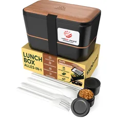 Bild Bento Lunchbox verschachtelbar 1500 ml All-in-One, Bento Box Erwachsene, Mahlzeit Prep Container für Männer